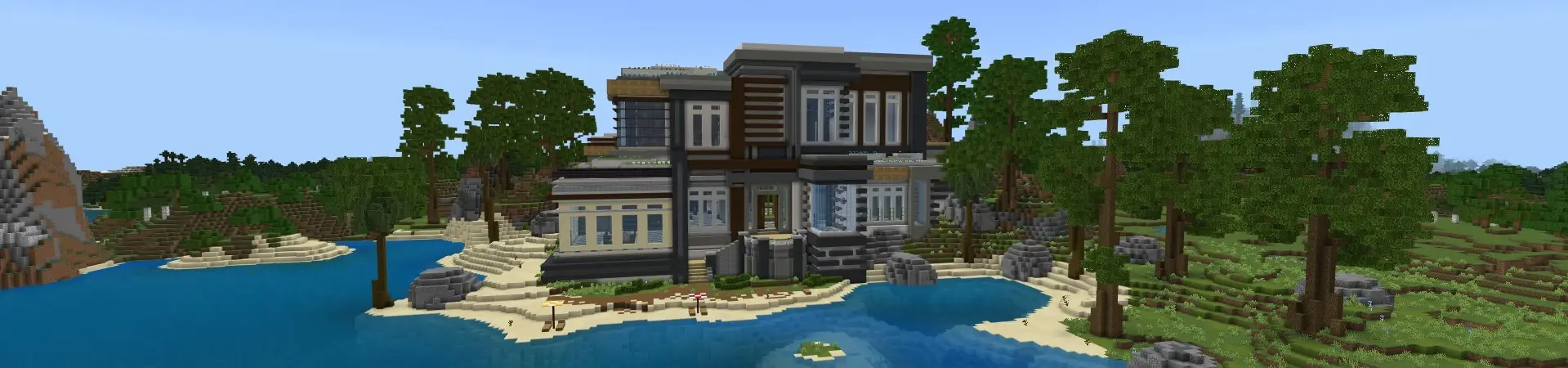 Современный особняк миллионера panorama