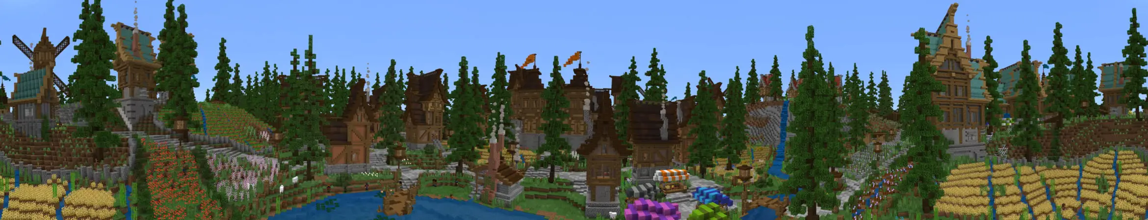 Лесная деревня panorama