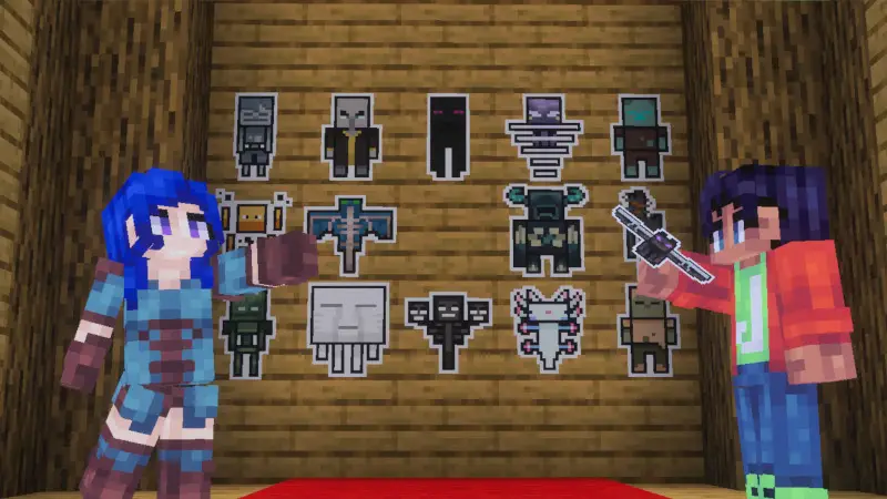 Скриншот Дополнение «Бумажные мобы-наклейки» №5