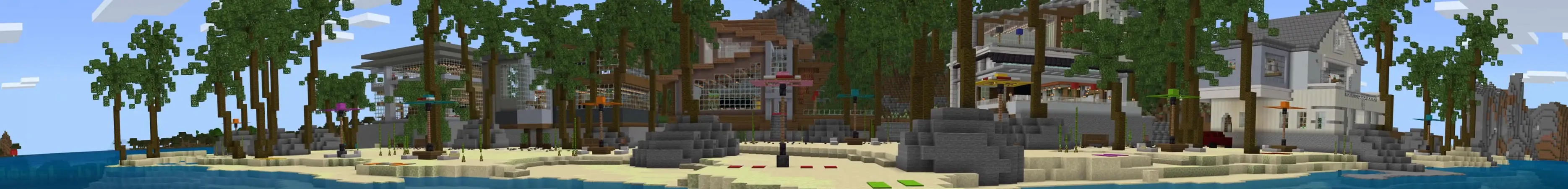 Особняки на тропических пляжах panorama