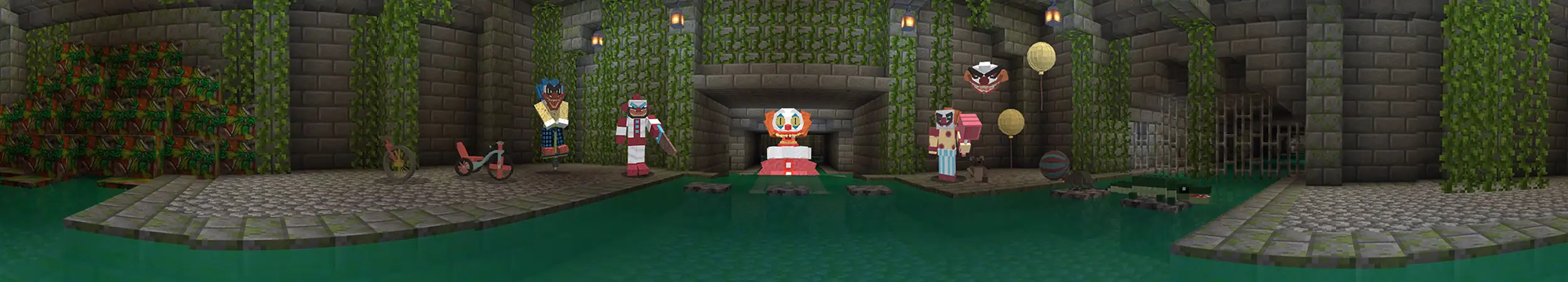 Страшные клоуны panorama