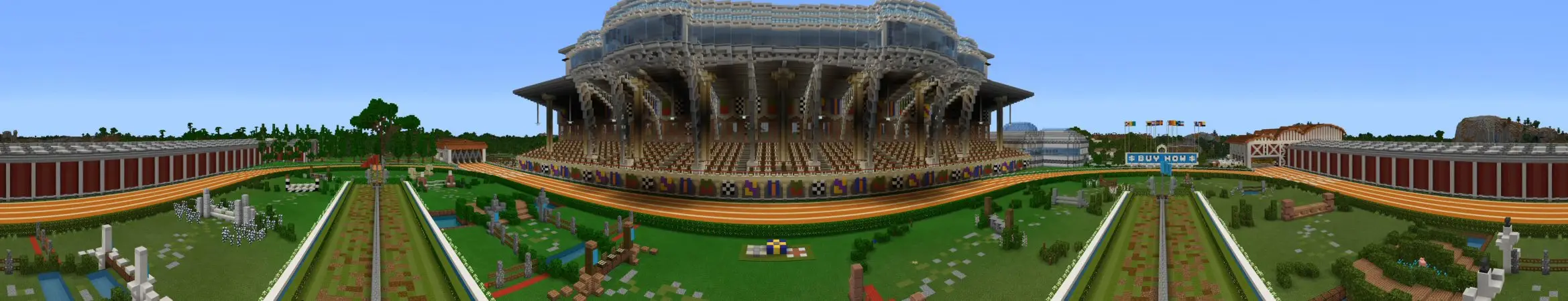 Деревенские скачки panorama