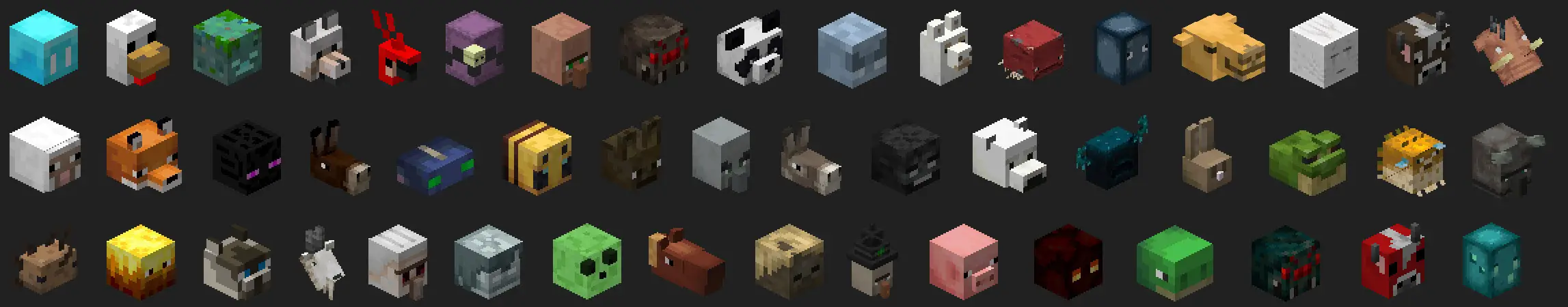 Больше голов мобов panorama