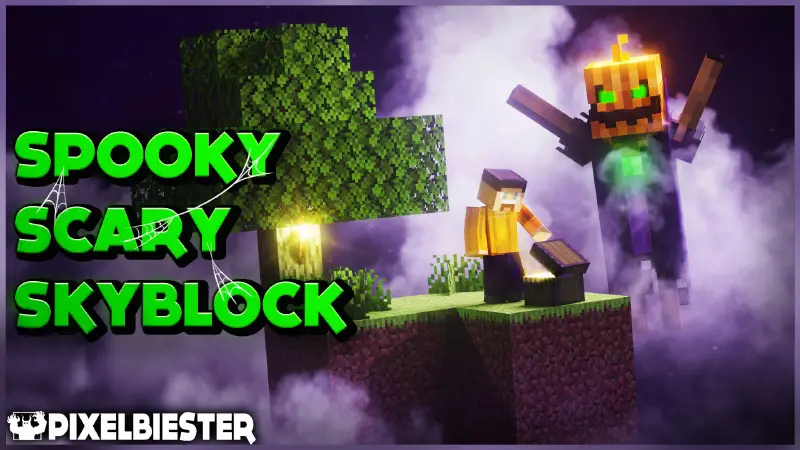 Жуткая жуть в мире Skyblock