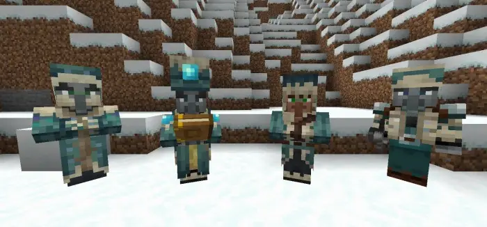 Новый вид разбойников и жителей на зимней равнине