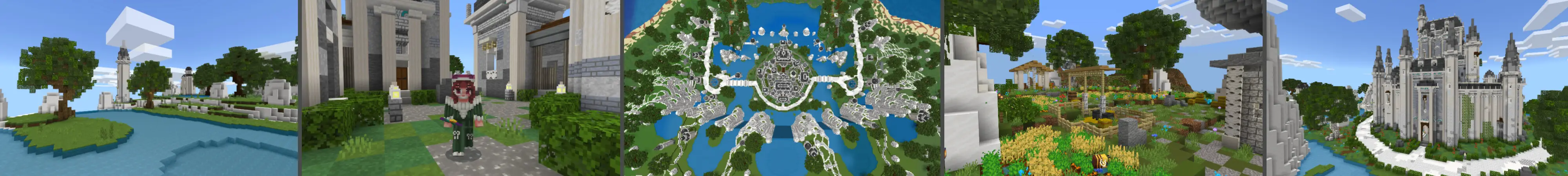 Замок у водопада panorama