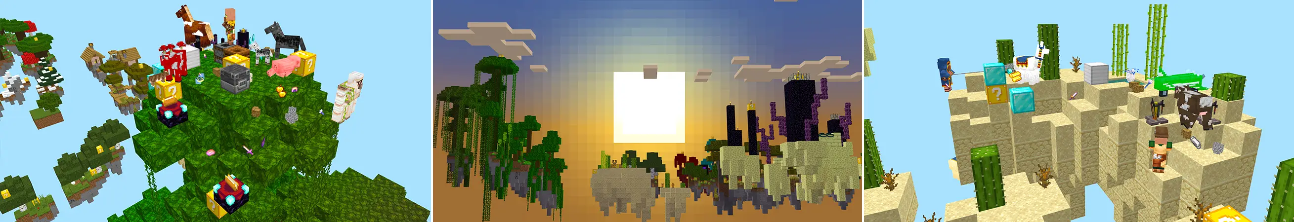 Блоки удачи Skyblock panorama