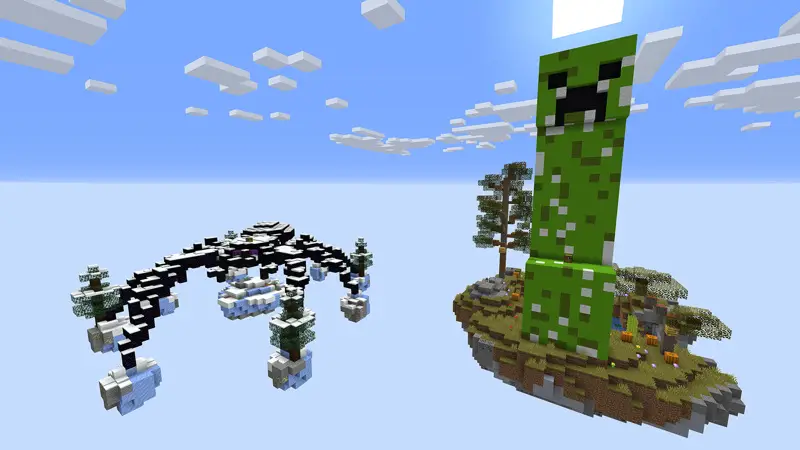 Скриншот Skyblock с мобами №4