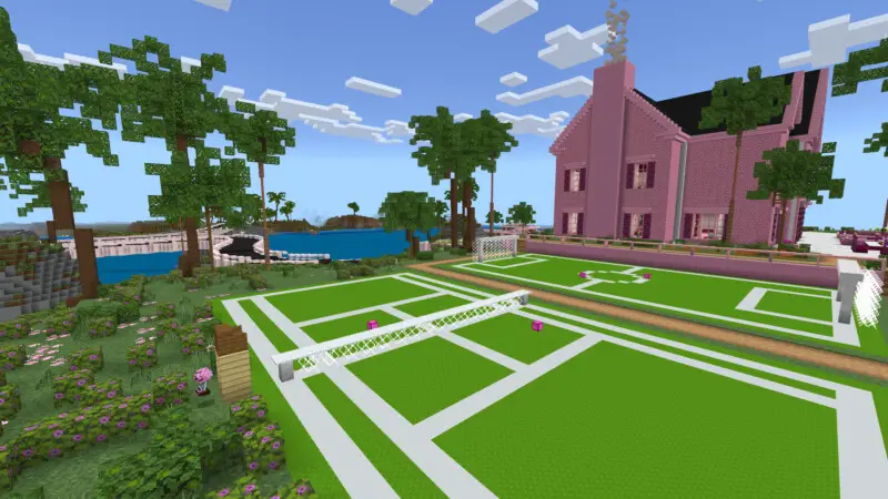 Скриншот Симпатичный розовый современный особняк №9