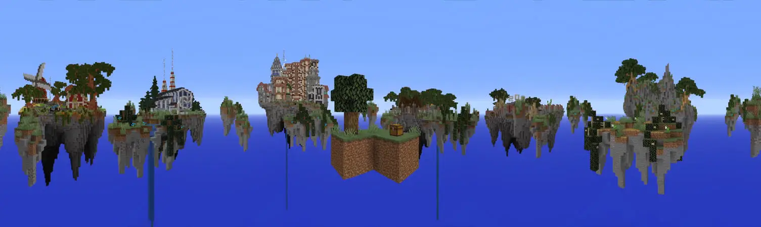 Skyblock: город panorama