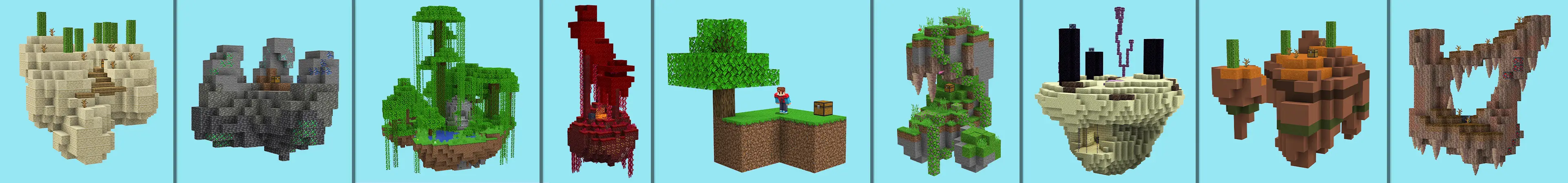 100 дней в Skyblock panorama