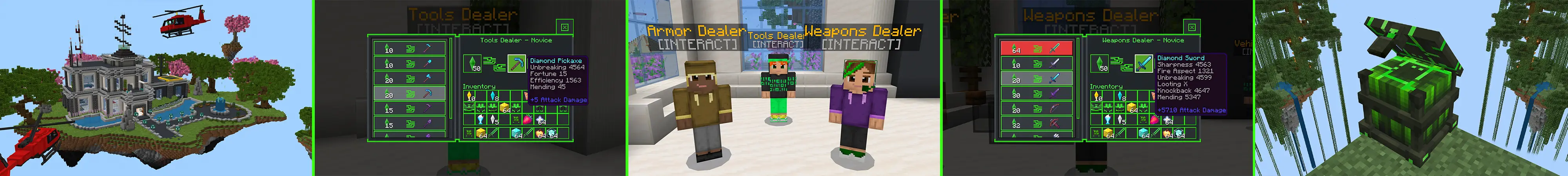 Хакерский Skyblock panorama