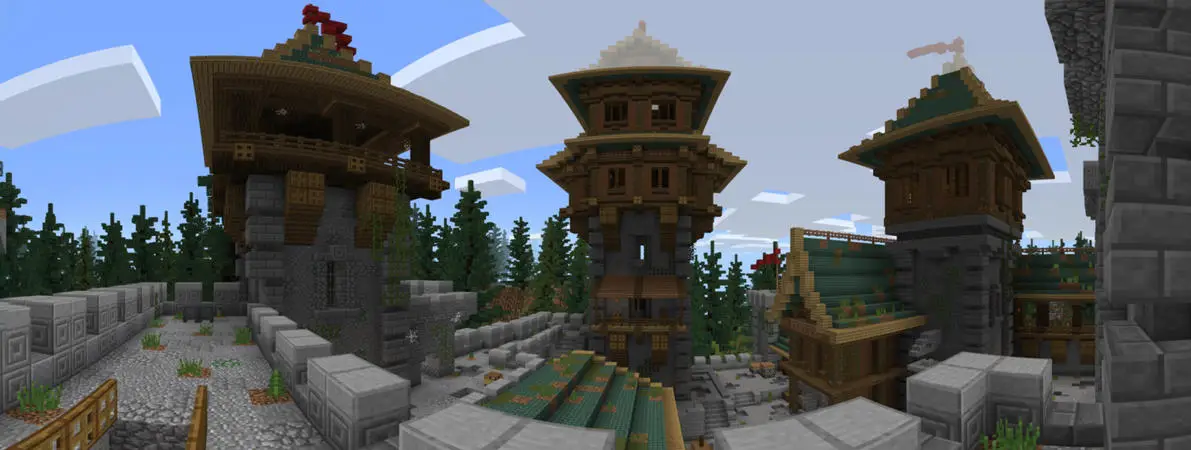 Заброшенная крепость panorama