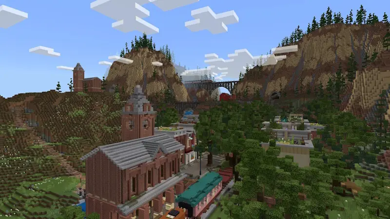 Скриншот Маленький городок с железной дорогой №2