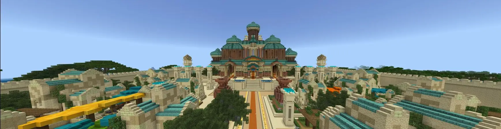 Защищенная деревня в пустыне panorama