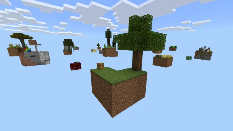 Скриншот Skyblock: радужные блоки удачи №1