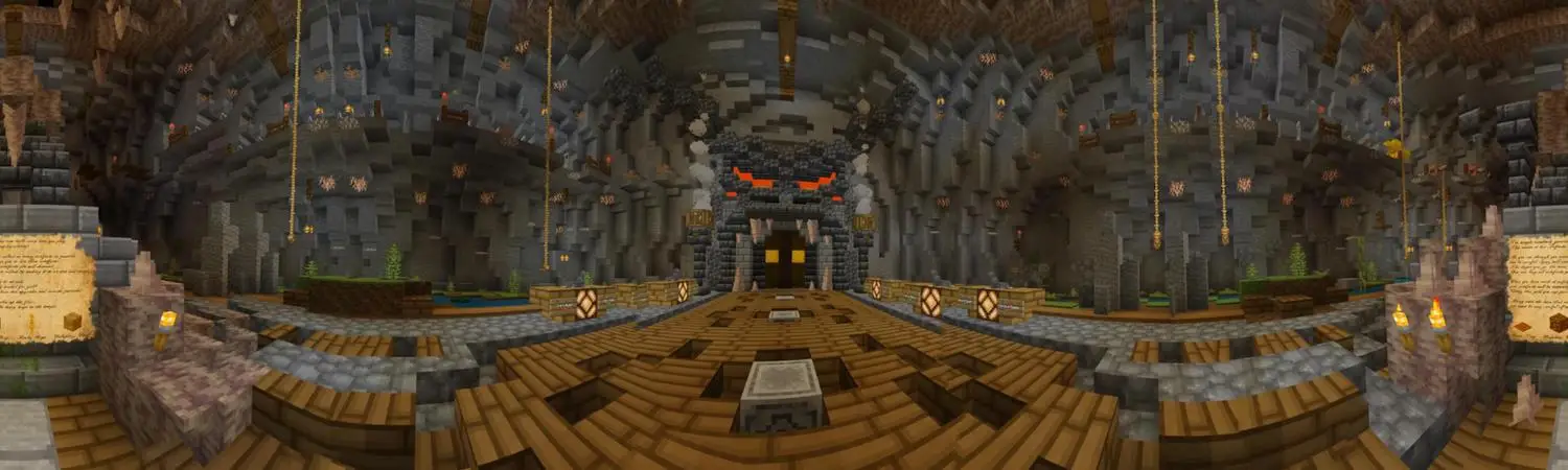 Бесконечный паркур в храме panorama