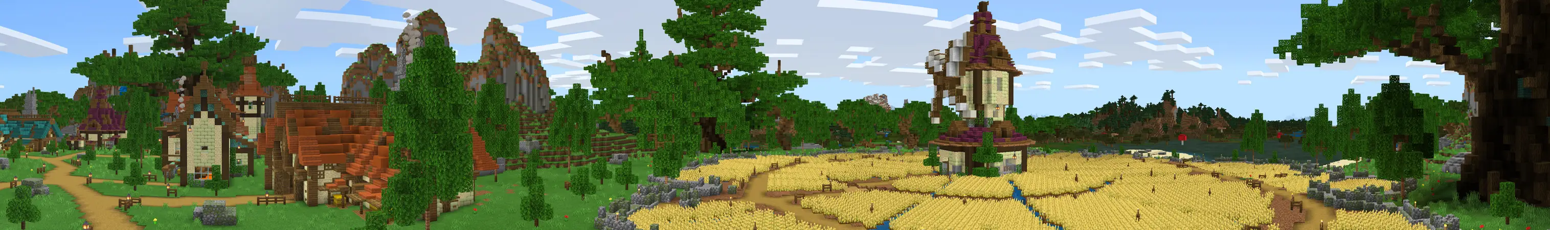 Фантастическая деревня panorama