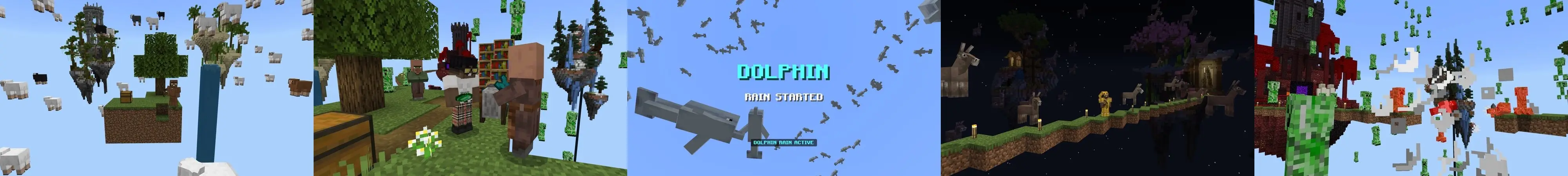 Skyblock: дождь из мобов panorama