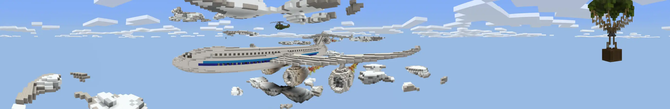 Небесный блок: самолет panorama