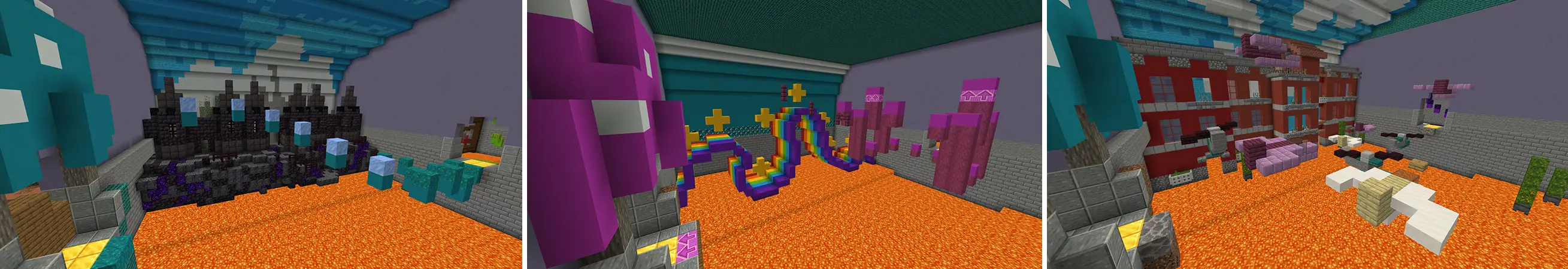 Бесконечный паркур над лавой panorama