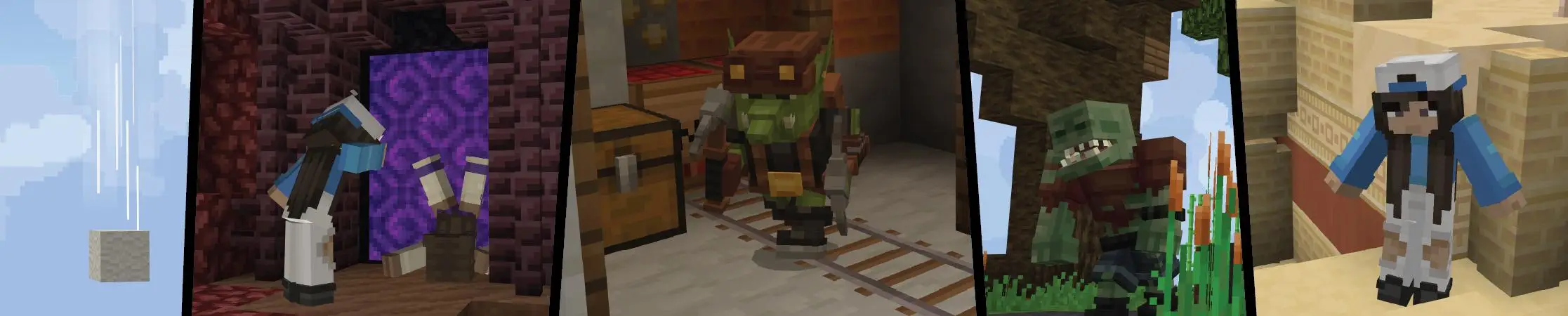 Один блок: падающие блоки panorama