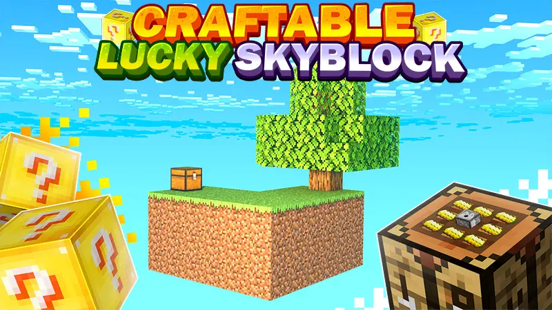 Skyblock с создаваемыми блоками удачи