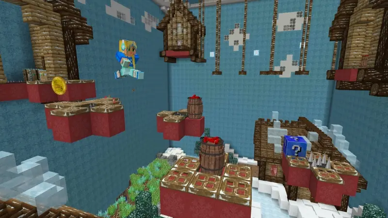 Скриншот Блок удачи: зимний паркур №1