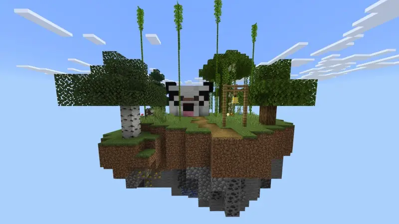 Скриншот Skyblock с головами мобов №4