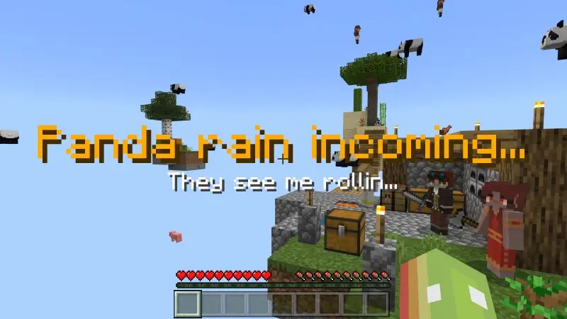 Скриншот Skyblock: дождь из мобов №2