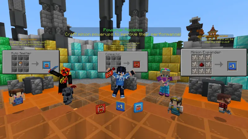 Скриншот Skyblock с миньонами PrestonPlayz №5