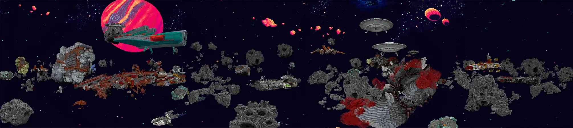 Один блок в космосе panorama