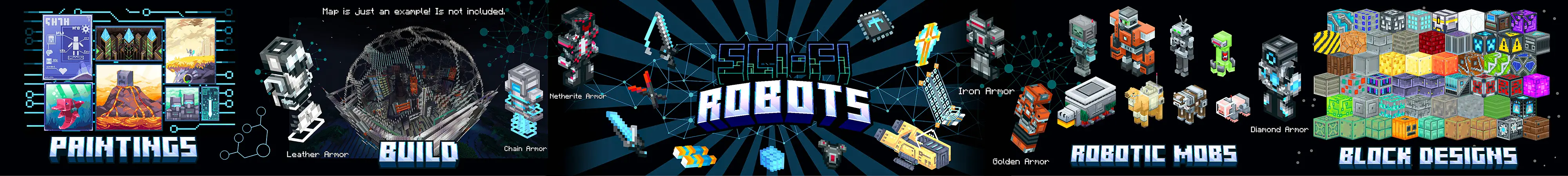 Роботы SCI-FI panorama