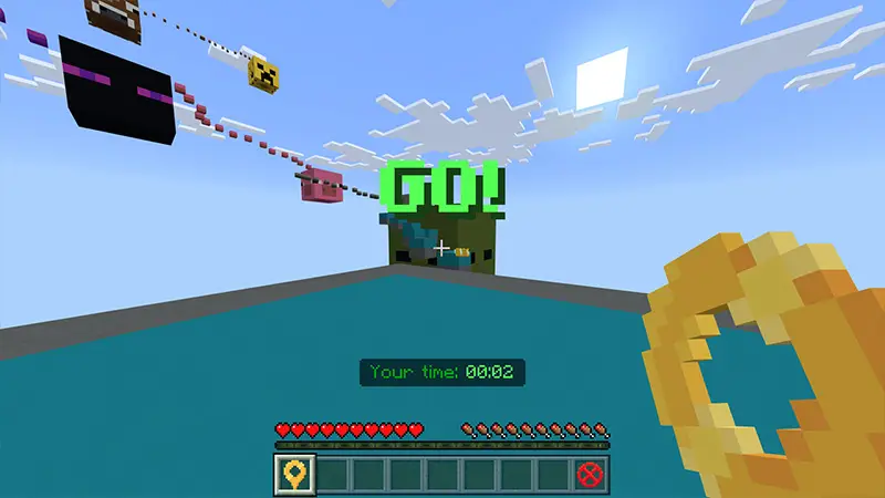 Скриншот Паркур по головам мобов №1