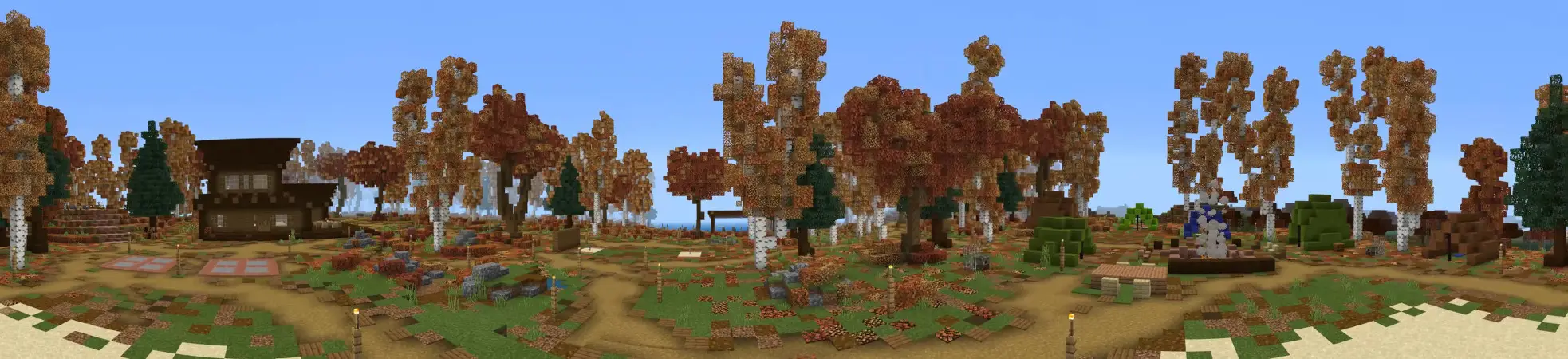 Отдых на берегу озера panorama