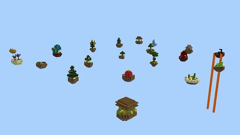 Скриншот Skyblock с блоком удачи №1