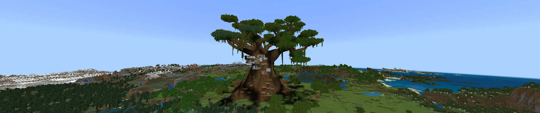 Современный домик на дереве panorama