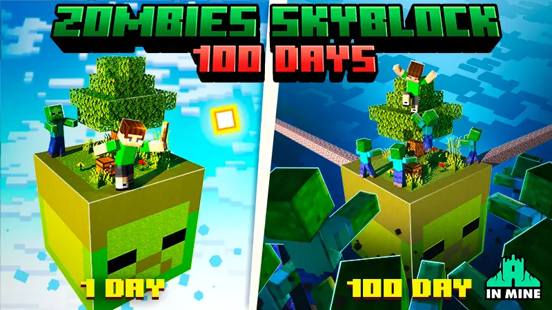 100 дней нашествия зомби в Skyblock