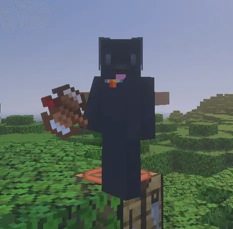 Топор из печенья в руке