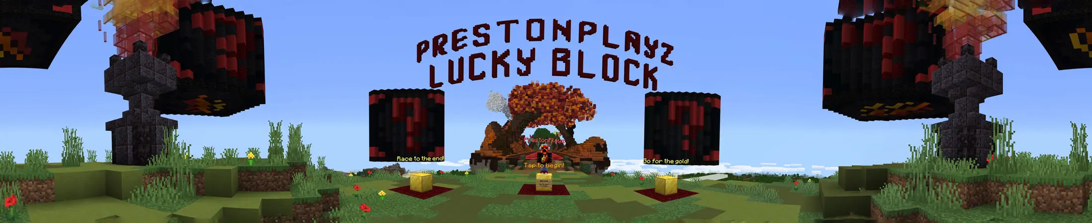 Забег с блоками удачи PrestonPlayz panorama