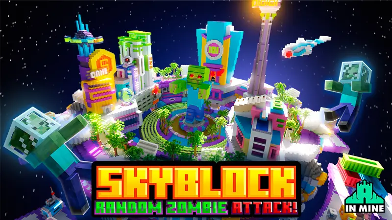 Случайная атака зомби в Skyblock!
