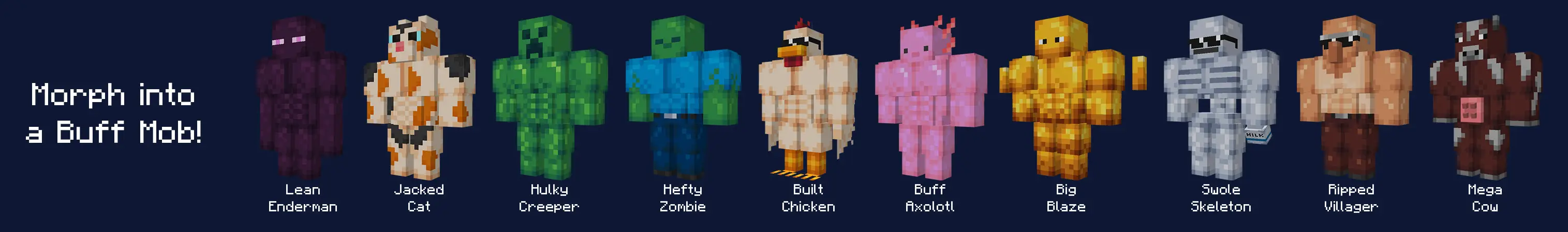 Накачанные мобы panorama