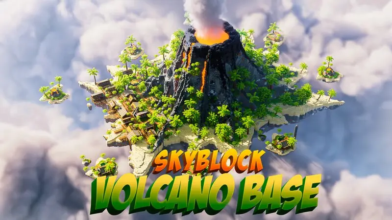 Вулканическая база Skyblock