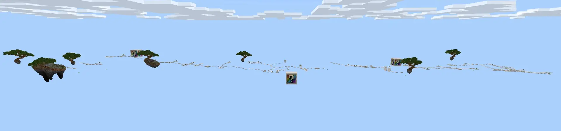 Паркур по радужным блокам panorama