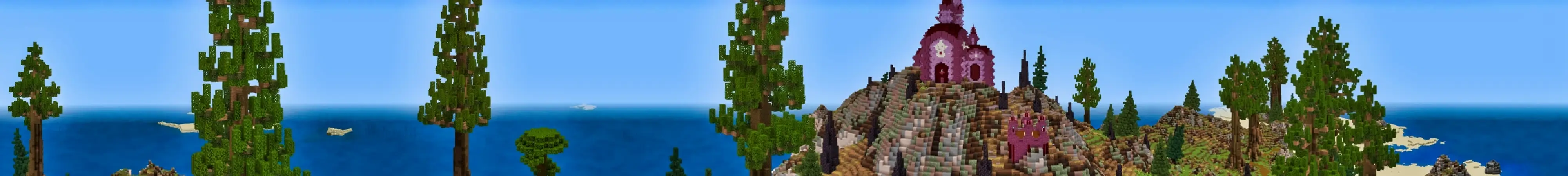 Замок на склоне холма panorama