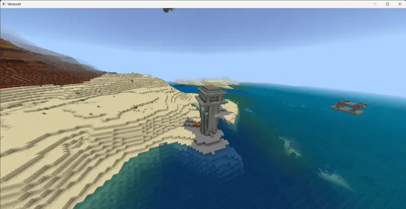 Руины башни на пляже