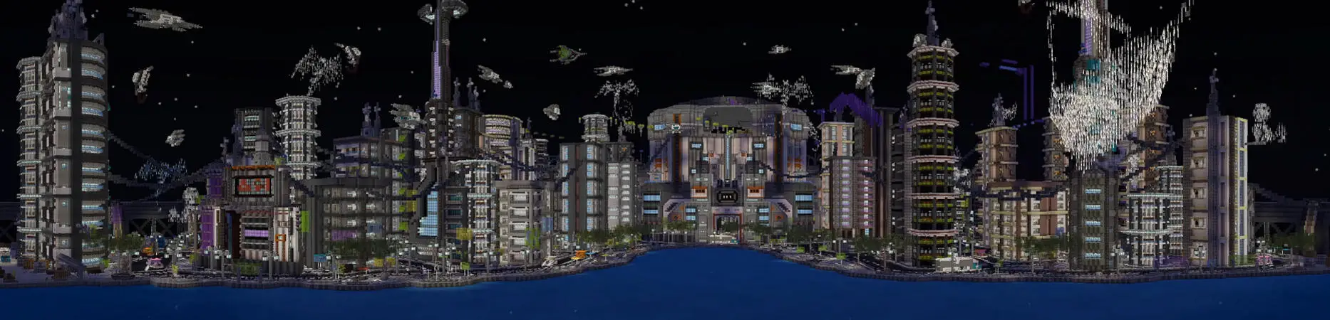 Паркур в стиле киберпанк panorama