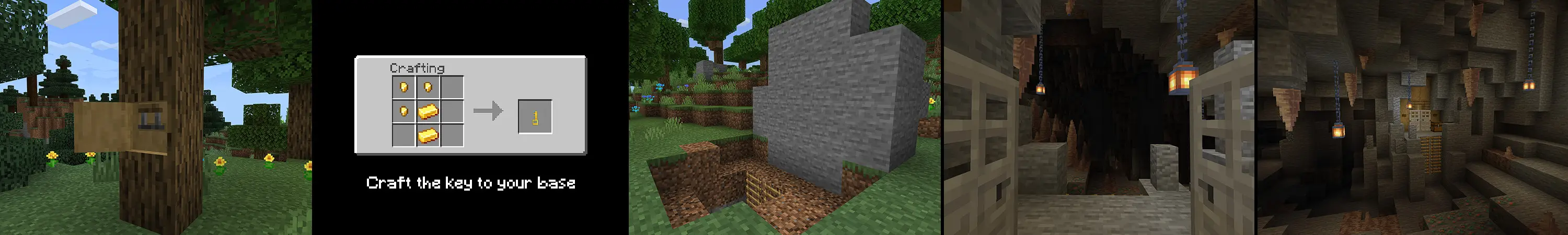 База под скалами panorama