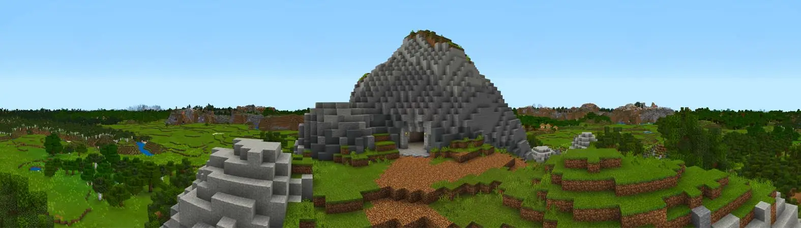 Скрытый бункер в горе panorama