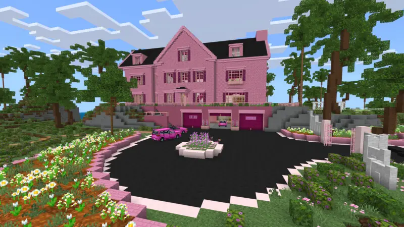 Скриншот Симпатичный розовый современный особняк №3
